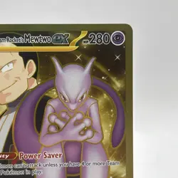 2025 Pokemon Destined Rivals Mewtwo EX Team Rockets Hyper Rare Card 240/182 - Image 2