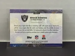 2025 Topps Cosmic Chrome Brock Bowers Stars In The Night Las Vegas Raiders - Image 2
