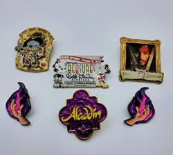 Disney Pins Lot Of 6 Stitch Pirates of the Caribbean Aladdin - Image 1