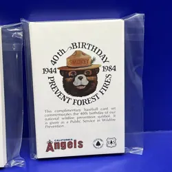 1984 California Angels Padres Smokey The Bear Team Issue Complete Set of 32 - Image 2
