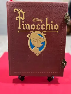 Disney Store Pinocchio Story Book Replica Journal Leatherette Clasp Lined NEW - Image 1