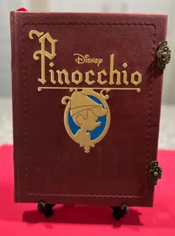 Disney Store Pinocchio Story Book Replica Journal Leatherette Clasp Lined NEW - Image 2