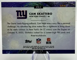 2025 Topps Cosmic Chrome - Stars in the Night Cam Skattebo #STN-5 (RC) - Image 2