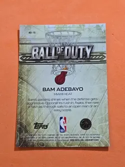 2025-26 Bam Adebayo Topps Chrome #BD-15 Ball Of Duty Insert - Image 2