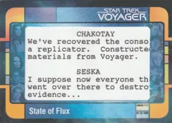 STAR TREK VOYAGER ARCHIVES & INSCRIPTIONS VSC2 STATE OF FLUX VOYAGER SCRIPT CUT - Image 1