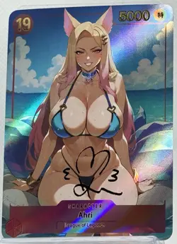 Ahri League Of Legends KDA Bikini Anime Waifu Girl Sexy Doujin Trading Card - Image 1