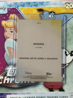 2026 Topps Chrome Disney Moana #AD-10 10 Years Original Art James C Mulligan Ssp - Image 2