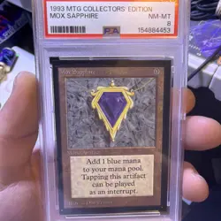 1993 Collectors’ Edition Mox Sapphire PSA 8 NM-MT MTG Power Nine Reserved List - Image 1