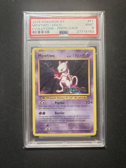 2016 POKEMON XY EVOLUTIONS #51 MEWTWO-HOLO EVOLUTIONS-PRERELEASE PSA 9 - Image 1