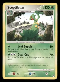 Sceptile 31/99 Rare Arceus Pokemon Moderately Played - Image 1