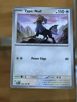 Type: Null 069/084 Pitch Black Pokemon Card - Image 1