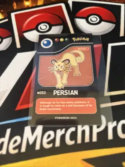 RARE FULL ART POKEMON POKEDEX BLACK CARD #053 Persian LOW POP 🏆 🌟 - Image 1