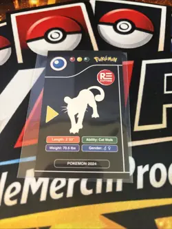 RARE FULL ART POKEMON POKEDEX BLACK CARD #053 Persian LOW POP 🏆 🌟 - Image 2