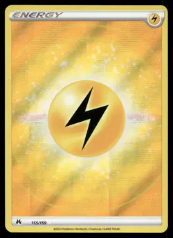 Lightning Energy 155/159 Ultra Rare Crown Zenith Pokemon Holo NM - Image 1