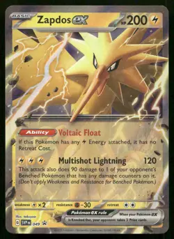 Zapdos ex 049 Holo P Scarlet & Violet Promo Pokemon NM - Image 1