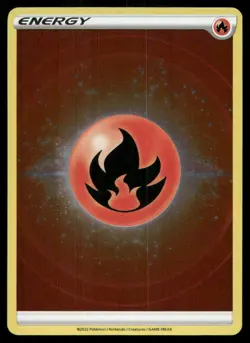 Fire Energy (2022 Unnumbered) C SWSH09: Brilliant Stars Pokemon Reverse Holo NM - Image 1
