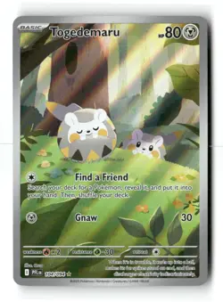 Togedemaru 104/094 Illustration Rare Phantasmal Flames Pokemon Holo NM - Image 1