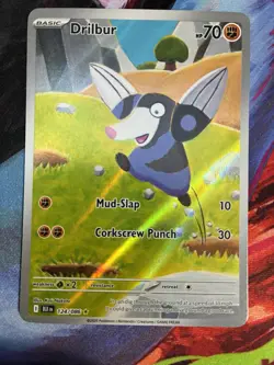 Drilbur 124/086 Black Bolt Holo Illustration Rare English Pokemon Near Mint BLK - Image 1
