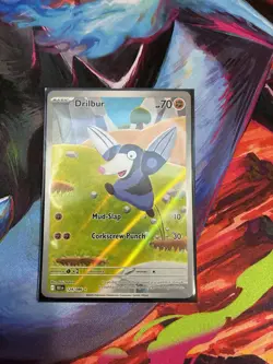 Drilbur 124/086 Black Bolt Holo Illustration Rare English Pokemon Near Mint BLK - Image 3