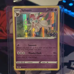 Sylveon 035/078 holo, pokemon go stamped - Image 1