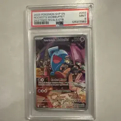 BLACK STAR PROMO TEAM ROCKET'S WOBBUFFET #203 PSA 9 MINT 2025 POKEMON SVP EN-SV - Image 1