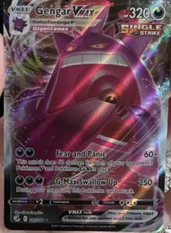 Pokemon TCG Gengar VMAX Single Strike Gigantamax Illustration Rare￼ - Image 1