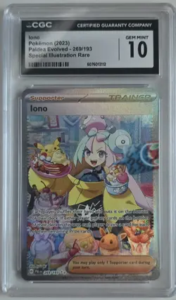 IONO 2023 POKEMON PALDEA EVOLVED #269/193 SPECIAL ILLUSTRATION RARE CGC 10 Q7285 - Image 1