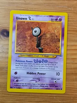 Pokemon TCG Unown L 86/105 Neo Destiny Unlimited LP WOTC. - Image 1