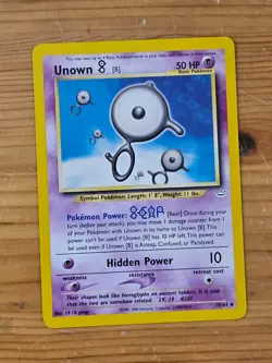 Pokemon TCG Unown [B] Neo Revelation 39/64 Unlimited Uncommon LP WOTC. - Image 1