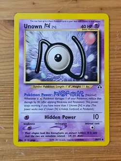 Pokemon TCG Unown [N] Neo Discovery 50/75 Regular Unlimited LP WOTC. - Image 1