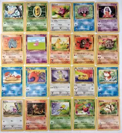 Vintage Pokemon Lot Of 20 WOTC Base Set Jungle Fossil Lot Unlimited MP - Image 1