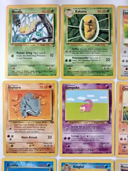 Vintage Pokemon Lot Of 20 WOTC Base Set Jungle Fossil Lot Unlimited MP - Image 2