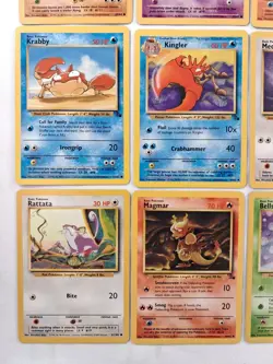 Vintage Pokemon Lot Of 20 WOTC Base Set Jungle Fossil Lot Unlimited MP - Image 5