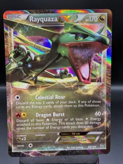 Pokemon TCG Rayquaza EX 85/124 Holo EX Rare Dragons Exalted NM - Image 1