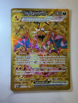 Pokemon Charizard ex 228/197 Hyper Rare Gold Holo Obsidian Flames NM SV03 - Image 1
