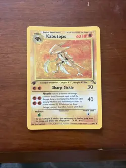 Pokemon TCG Kabutops Holo Rare 1st Edition - Image 1
