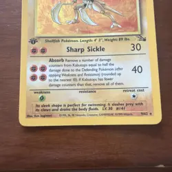 Pokemon TCG Kabutops Holo Rare 1st Edition - Image 2
