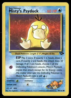 Misty's Psyduck 90/132 Common Gym Challenge Pokemon Unlimited MP - Image 1
