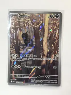 DEINO 146/086 HOLO ILLUSTRATION RARE WHITE FLARE POKEMON NEAR MINT - Image 2