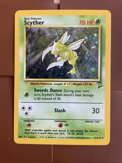 Scyther 017/130 Base Set 2 Holo Pokemon TCG - Image 2