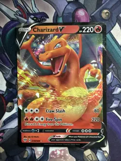 Pokemon TCG Charizard V Darkness Ablaze 019/189 Holo Near Mint - Image 1