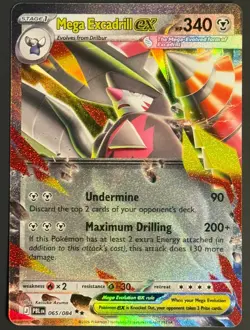 Mega Excadrill ex 065/084 Pitch Black Holo Pokemon TCG - Image 1