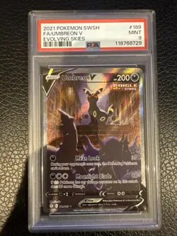 2021 Pokemon Evolving Skies #189 Umbreon V Full Art PSA 9 MINT - Image 1
