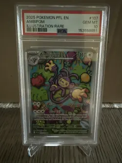The Pokemon Company Me02: Phantasmal Flames Ambipom 107/094 IR EN Holo PSA 10 - Image 1