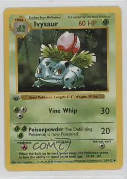 Ivysaur Shadowless 1st Ed. Pokemon Base Set #30 1999 - Image 1