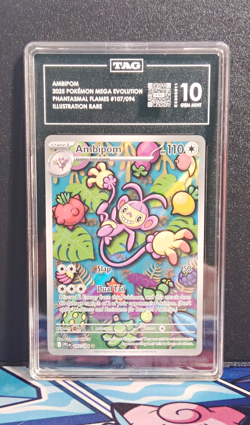 The Pokemon Company Ambipom 107/094 Me02 Phantasmal Flames IR Holo ENG TAG 10 - Image 1