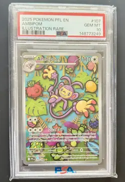 Pokemon TCG Ambipom 107/094 Me02: Phantasmal Flames Holo PSA 10 - Image 1