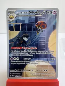 Pokemon TCG Destined Rivals Team Rocket's Orbeetle Card 198/182 - Image 1