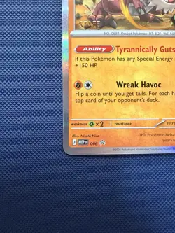 Tyrantrum 066 Perfect Order STAFF Pokemon Promo Stamped Card Near Mint Holo - Image 3