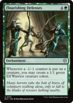 ~ Flourishing Defenses ~ NM ~ Commander: Lorwyn Eclipsed ~ MTG ~ - Image 1
